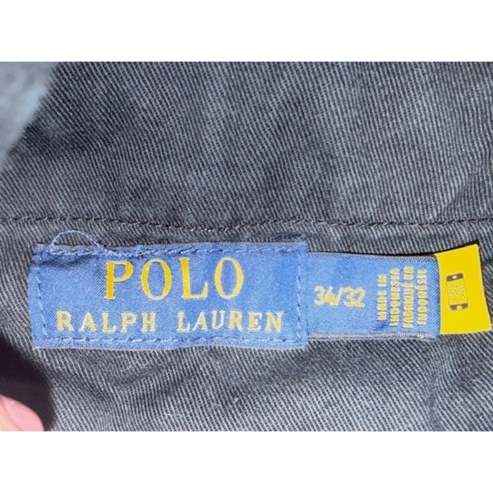 Polo Ralph Lauren Utility Surplus Chino Cargo Pants 34x32 Black 100% Cotton - Picture 4 of 8